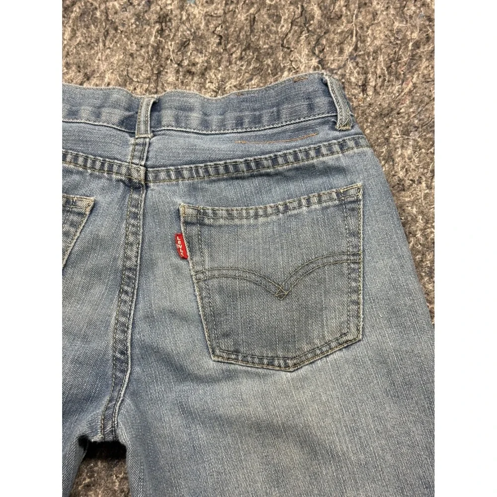 Levis 505 Regular Fit Boys Jeans Light Wash Slim 14 25x27 Blue Denim